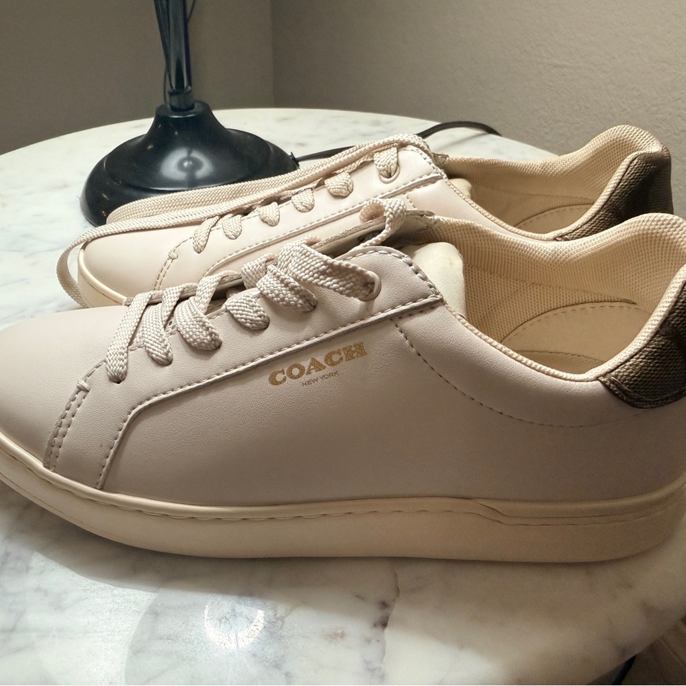 Coach Cream Canvas Sneakers